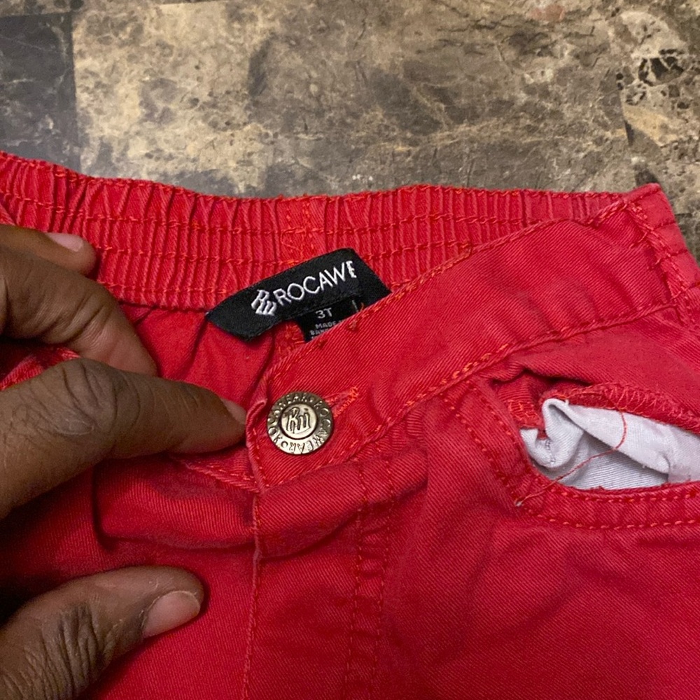 Some amazing baby boy paint red pair rocawear and the Jean pair Place a nice b..